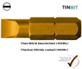 Flat blade TIN-Bits 1/4" 25mm