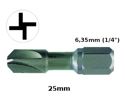 Bit-Einsatz 1/4" TorqSet Bit 25mm