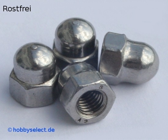 Hexagon cap nuts M6 stainless A2 DIN 1587